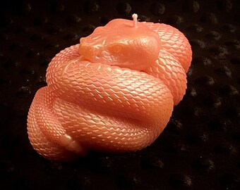 Peach Snake Candle