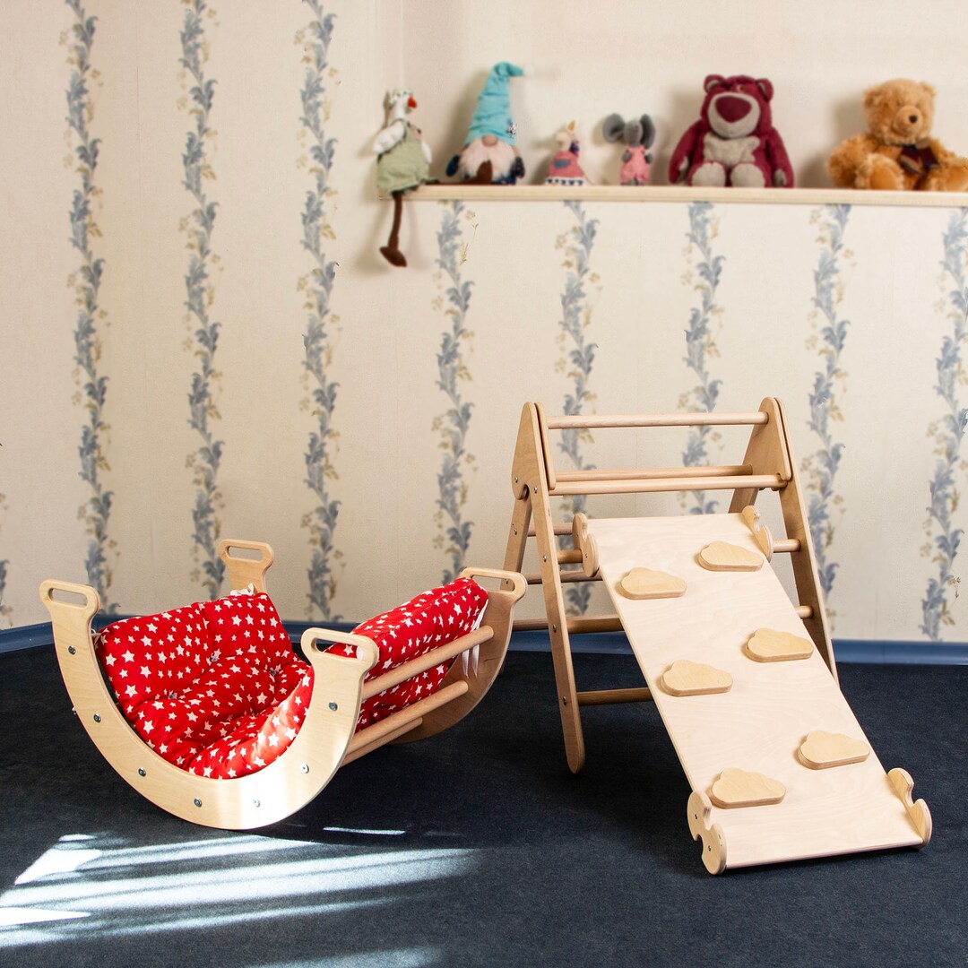 Small Triangle Ramp Climbing Kids Gym Foldable Triangle Ramp With Slide Arch - Etsy Singapore