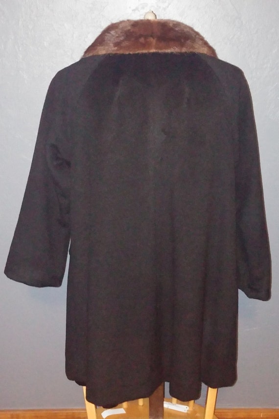 Vintage Forstmann Wool Coat with Fox Collar - image 2