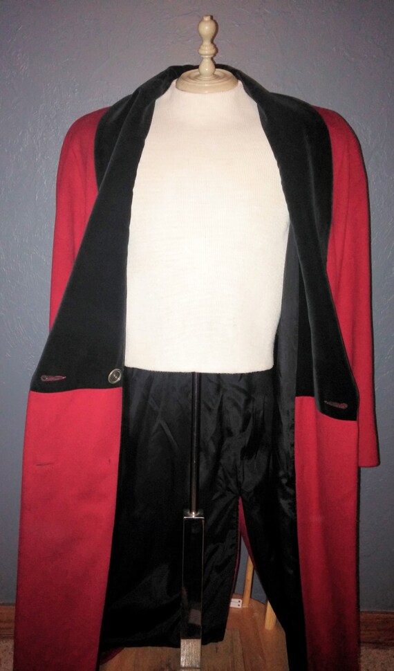 Albert Nipon Boutique Women's Red Wool Coat Size 6 - image 4