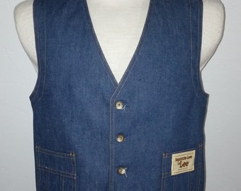 Vintage 1970's Lee Denim Vest