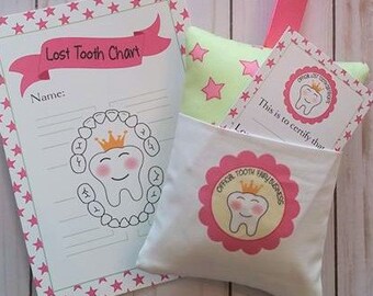Tooth Fairy pillow,Princess tooth Fairy,First loose tooth