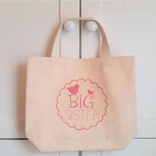 Big Sister tote, New baby bag, New sister gift