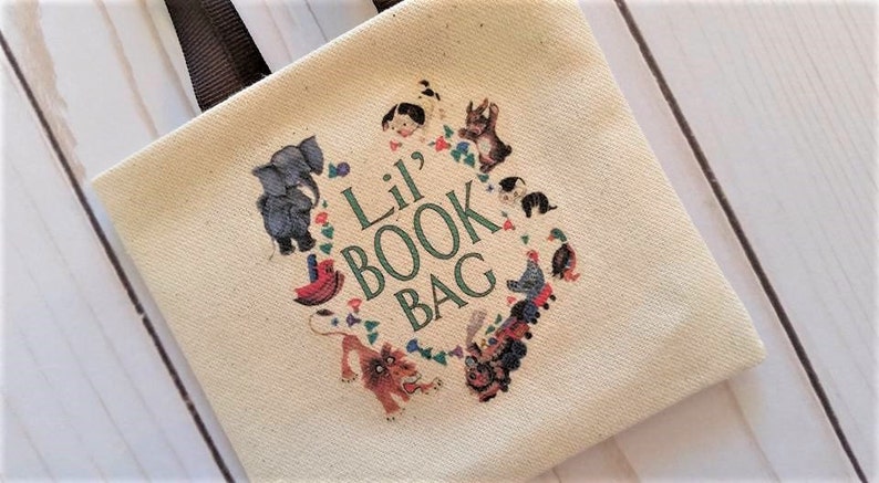 Book tote,Doll library bag,Doll purse,Book tote for dolls