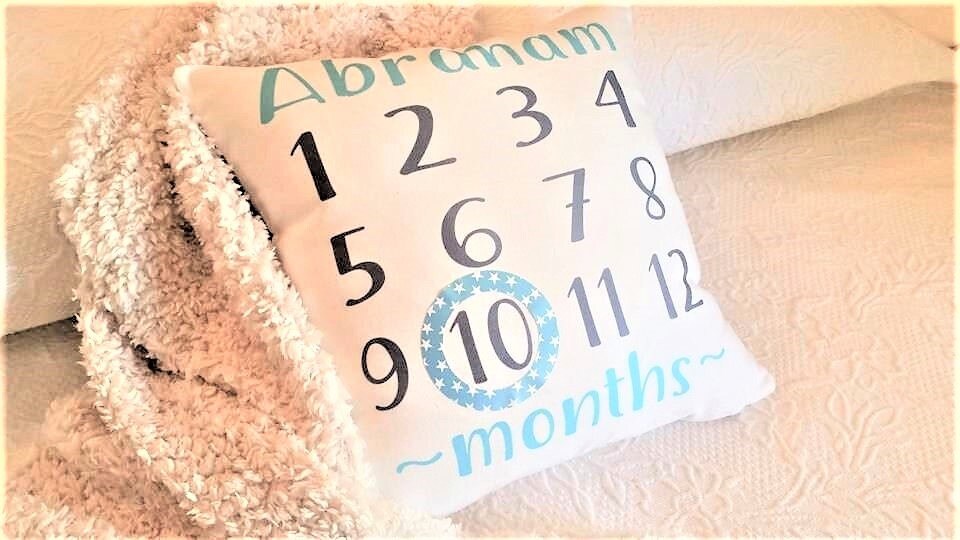 Milestone Pillow Milestone photo prop Babies Monthly photo Etsy