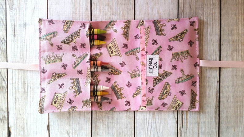 Princess Crayon roll,Crayon Wallet,Crayon storage,Princess book image 1