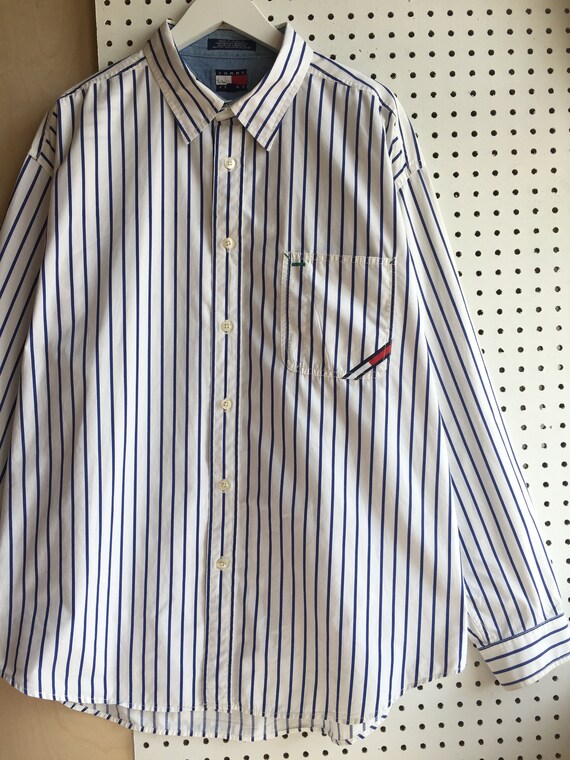 tommy hilfiger vertical striped shirt