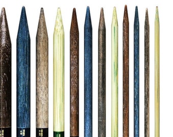 Lykke 3.5 inch Extra Needle Tips Interchangeable Birchwood US Sizes 3-10.75 in Grey Driftwood, Indigo, or Umber