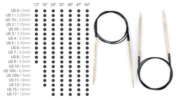 New 9mm Bamboo Knitting Needles: Size 4 -13 3mm 3 -11 8mm