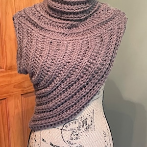 Archer Cross Body Soft Brown Shrug, Huntress Wool Blend Crochet Cowl, Outlander Katniss Everdeen Tan Scarf