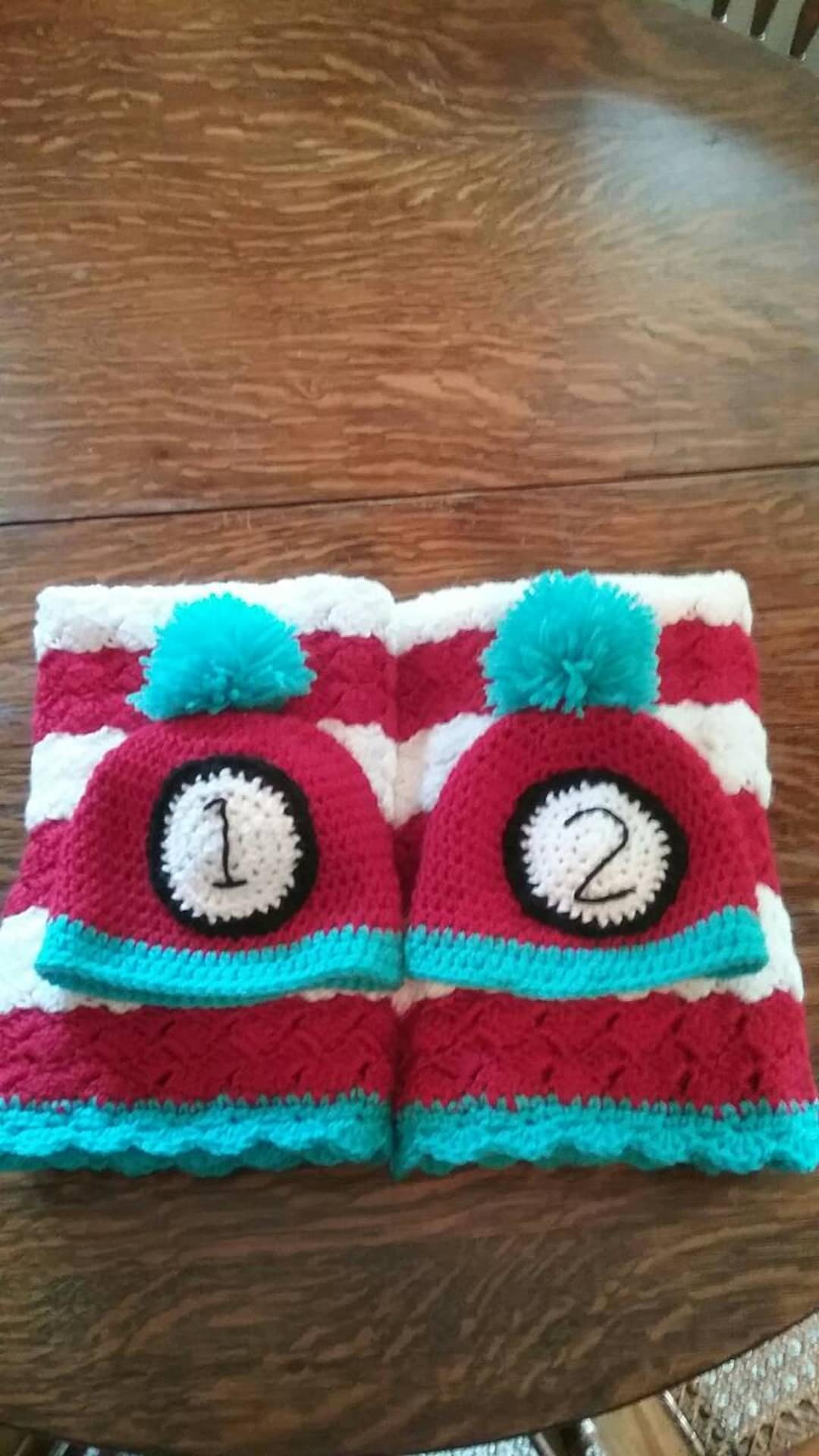 Twin Baby Blanket and Hat Set Baby Hat and Blanket Shower Etsy