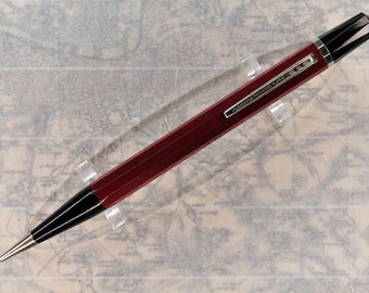 Autopoint model 48 mechanical pencil - Burgundy/Black 1.1 m lead