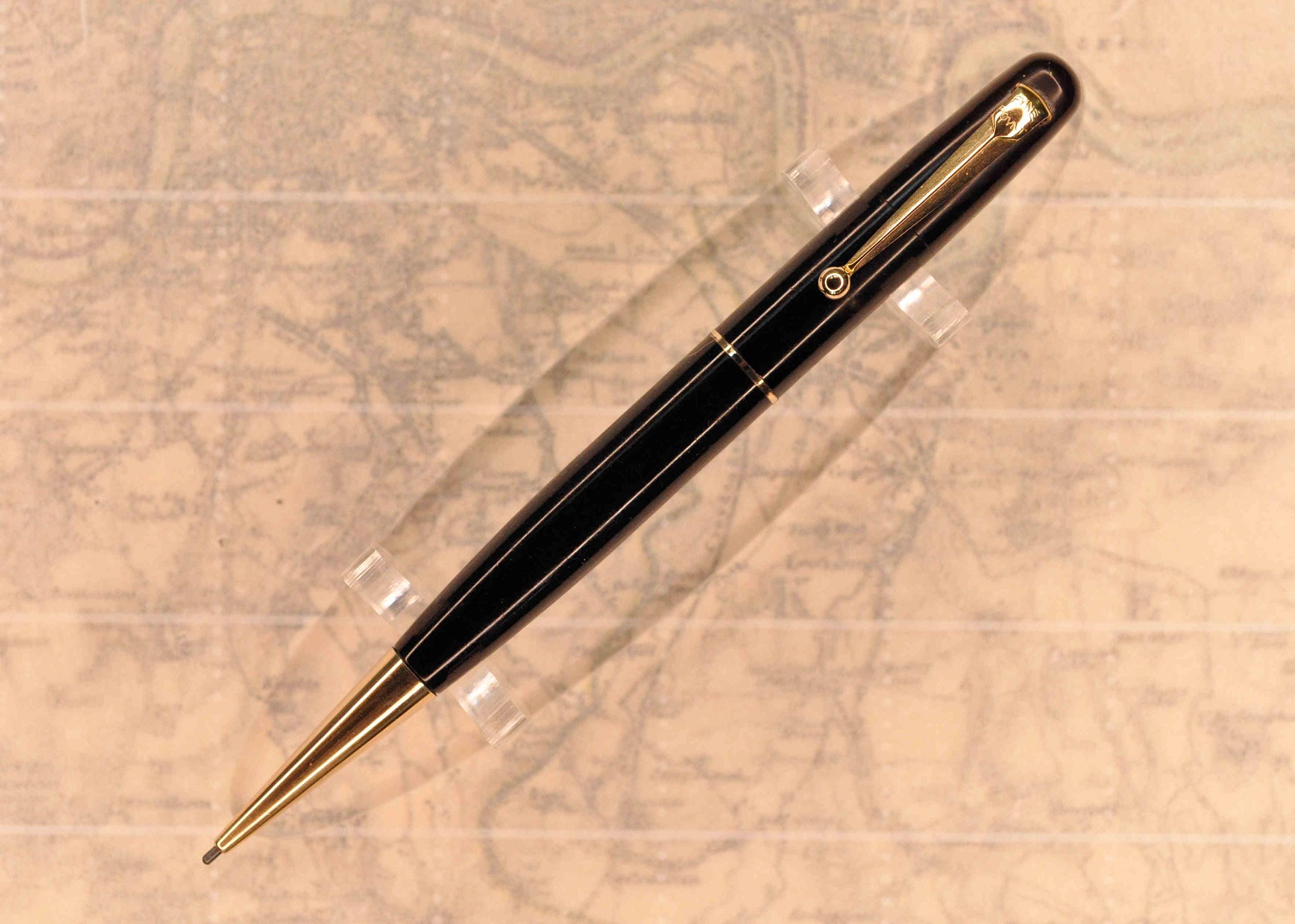 Fyne Poynt 18金製 英国製ヴィンテージペン Mabie Todd VINTAGE MABIE TODD FYNE POYNT PENCIL IN SILVER PLATED WORKS