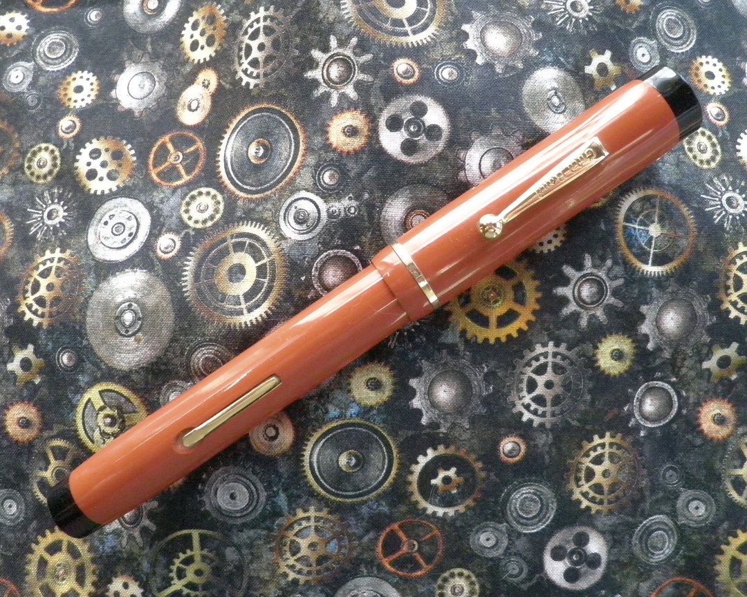 Gold Bond Stonite Fountain Pen restored Orange HR 14K 8 Etsy