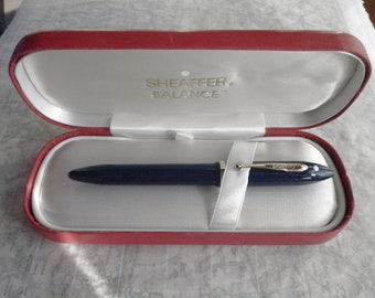 Sheaffer Balance II fountain pen - Navy Blue 14K Stub - NOS w/original box