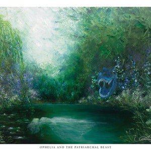 Digital Print of T-Rex &quot;Ophelia and the Patriarchal Beast&quot;