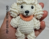 Poodle Dog Crochet Pattern PDF – Small Amigurumi Puppy Tutorial – Instant Download/US Terms