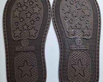 EVA Rubber Baby Shoe Soles – Brown, DIY Crafting (Size 17, 10.5 cm)