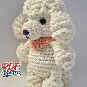 Poodle Dog Crochet Pattern PDF – Small Amigurumi Puppy Tutorial – Instant Download