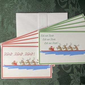 Multi Pack of 10 Rowing Christmas Cards