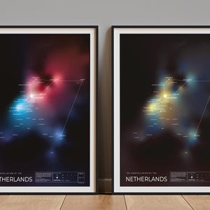 Constellation des Pays-Bas - Poster de voyage cosmique unique