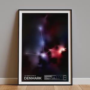 Constellation du Danemark - Poster de voyage cosmique unique