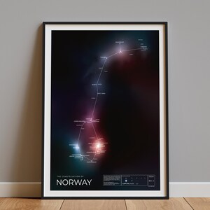 Constellation de Norvège - Poster de voyage cosmique unique