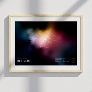 Constellation de la Belgique - Poster de voyage cosmique unique