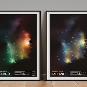 Constellation de l'Irlande - Poster de voyage cosmique unique
