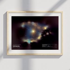 Sternbild von Spanien - Einzigartig kosmisches Reiseposter