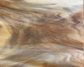 Stained Glass Sheet, 8 quot x 6 quot - White and Medium Amber (Spectrum 317-2)