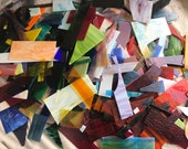 Stained Glass Sheet, 10 lbs stained glass scraps - Brights 7