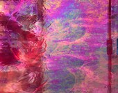 Stained Glass Sheet, 8 quot x 6 quot Red and White Wispy Iridized (Spectrum 359-1)