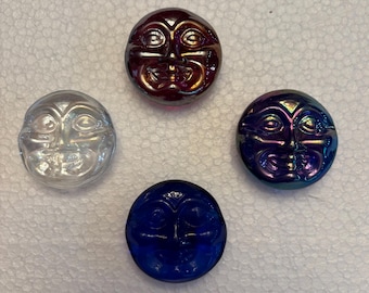 Moon Face Iridized gems (2 pack) approx 1.25”