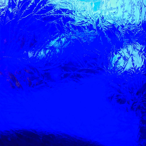 Stained Glass Sheet, 12" x 12"  - Dark Blue Glue Chip