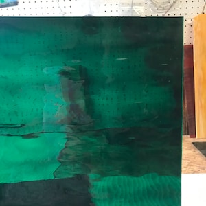 Stained Glass Sheet, 11" x 12" - Hunter Green WaterGlass (Spectrum 523-8 W) bild 1
