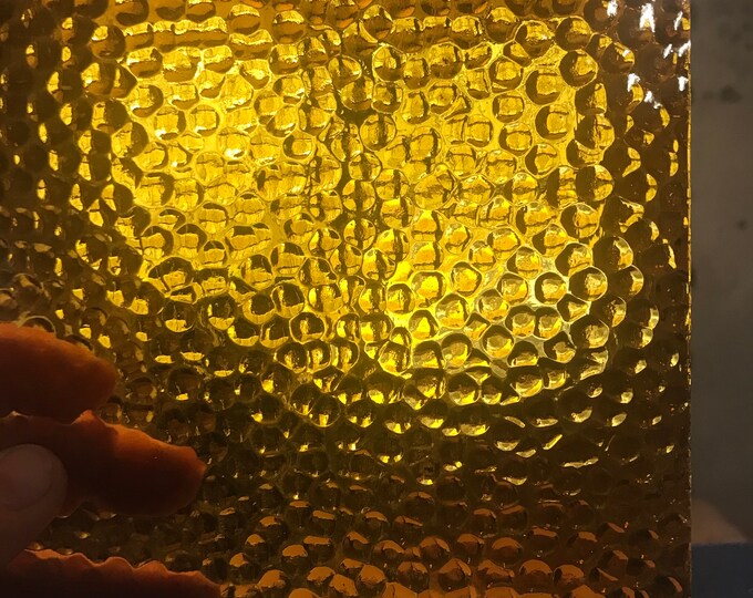 Stained Glass Sheet, 8 X 6 Medium Amber Hammered wissmach 310 H Etsy