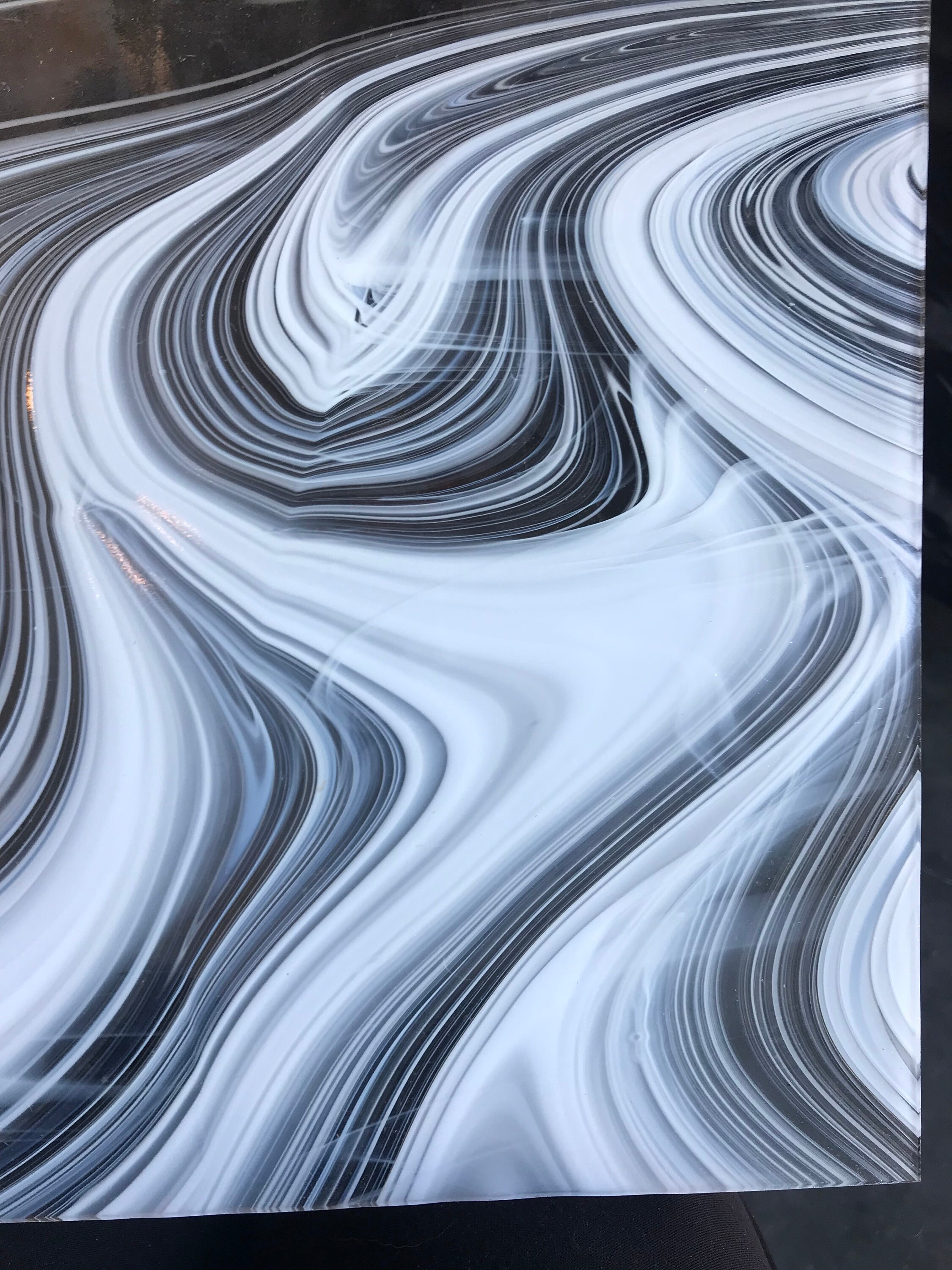 Stained Glass Sheet 8 x 6 White and Clear Etsy