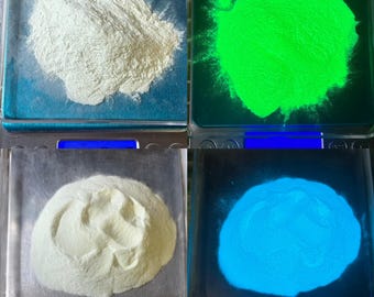 1oz GLOW Pigment- Green or BlueStained Glass Sheet or Supply