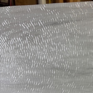 Stained Glass Sheet, 8” x 6”  -  White and Clear Stream X   (Wissmach 051 Stream X)