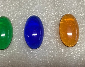 24mm x 14mm, German Jewel, -  Various Colors, Stained Glass Sheet or Supply