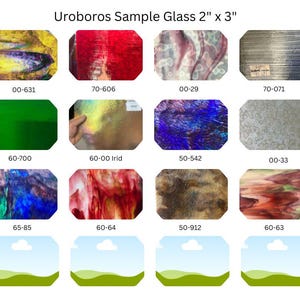 Uroboros Sample, 2"x3", Pick Glass, SAMPLE SIZE