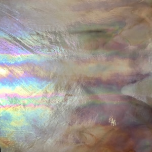 Stained Glass Sheet, 8&quot; x 6&quot;   Amber and White Iridized   (Wissmach 58 Irid)