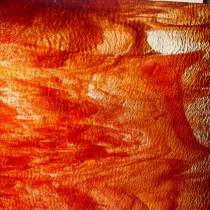 Stained Glass Sheet, 12”x 12”   -  Red and Clear Cathedral Tight Ripple  (Kokomo 41 SPL TRIP)