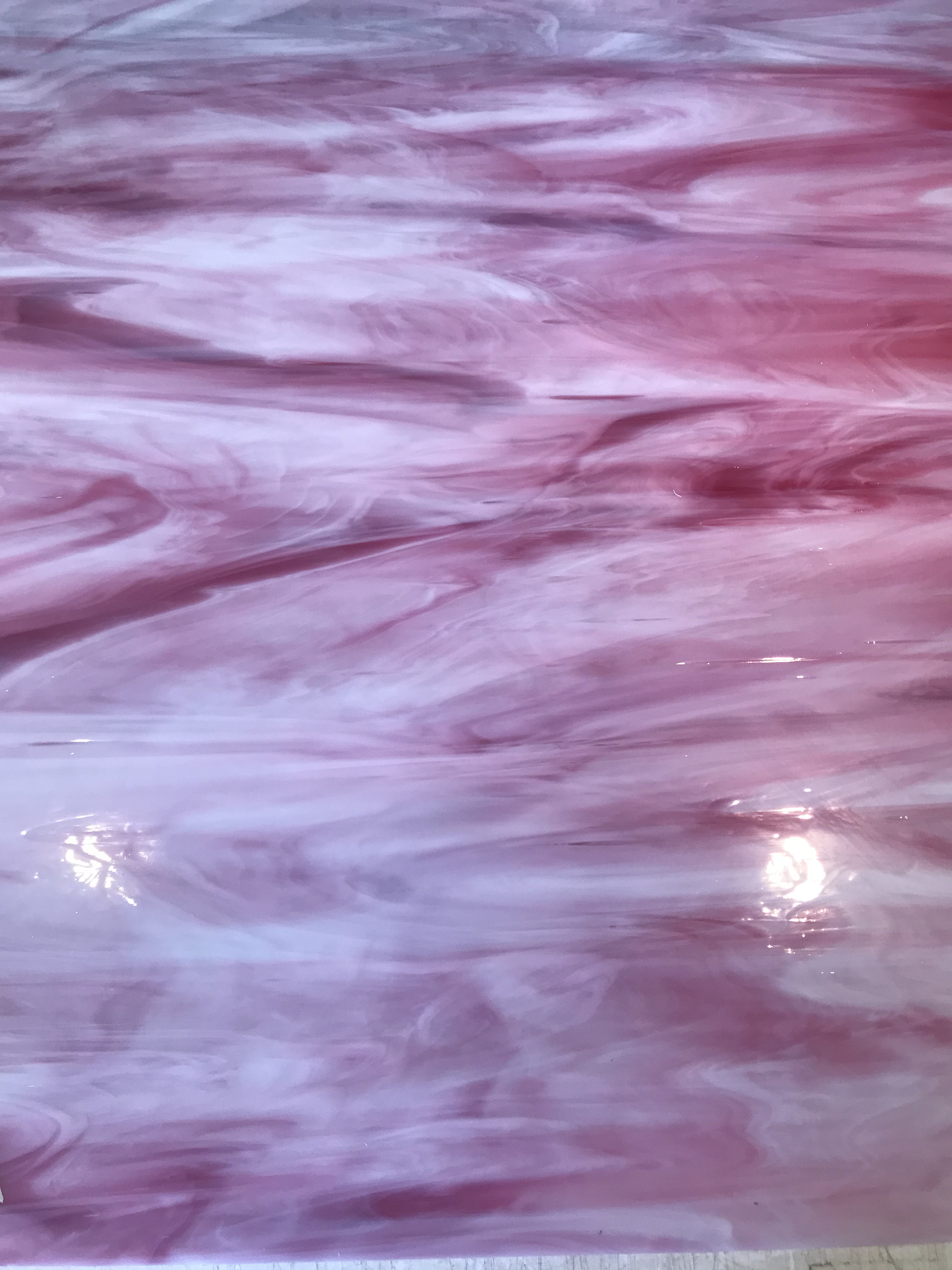 Stained Glass Sheet 12 x 12 Pink and White Wispy Etsy