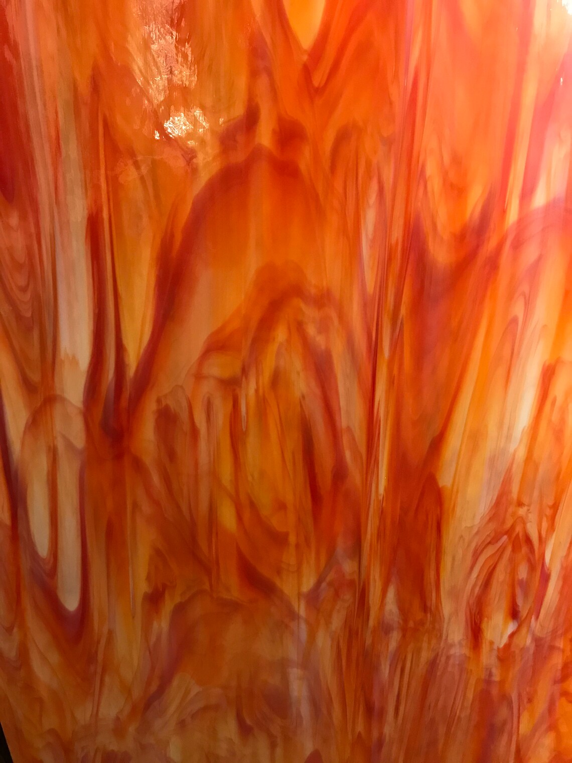 Stained Glass Sheet 8 X 6 96 Red Orange Yellow and Etsy