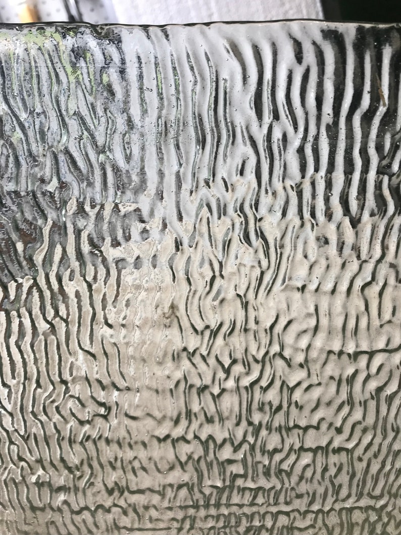 Stained Glass Sheet, 8 X 6 Clear Ripple Vintage. PLEASE READ Etsy