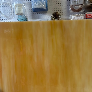 Stained Glass Sheet, 12&quot; x 12&quot;   Amber and White (Wissmach 58 D)
