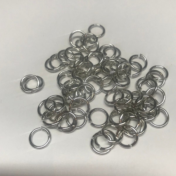 50 pieces of 1/4" Jump Rings