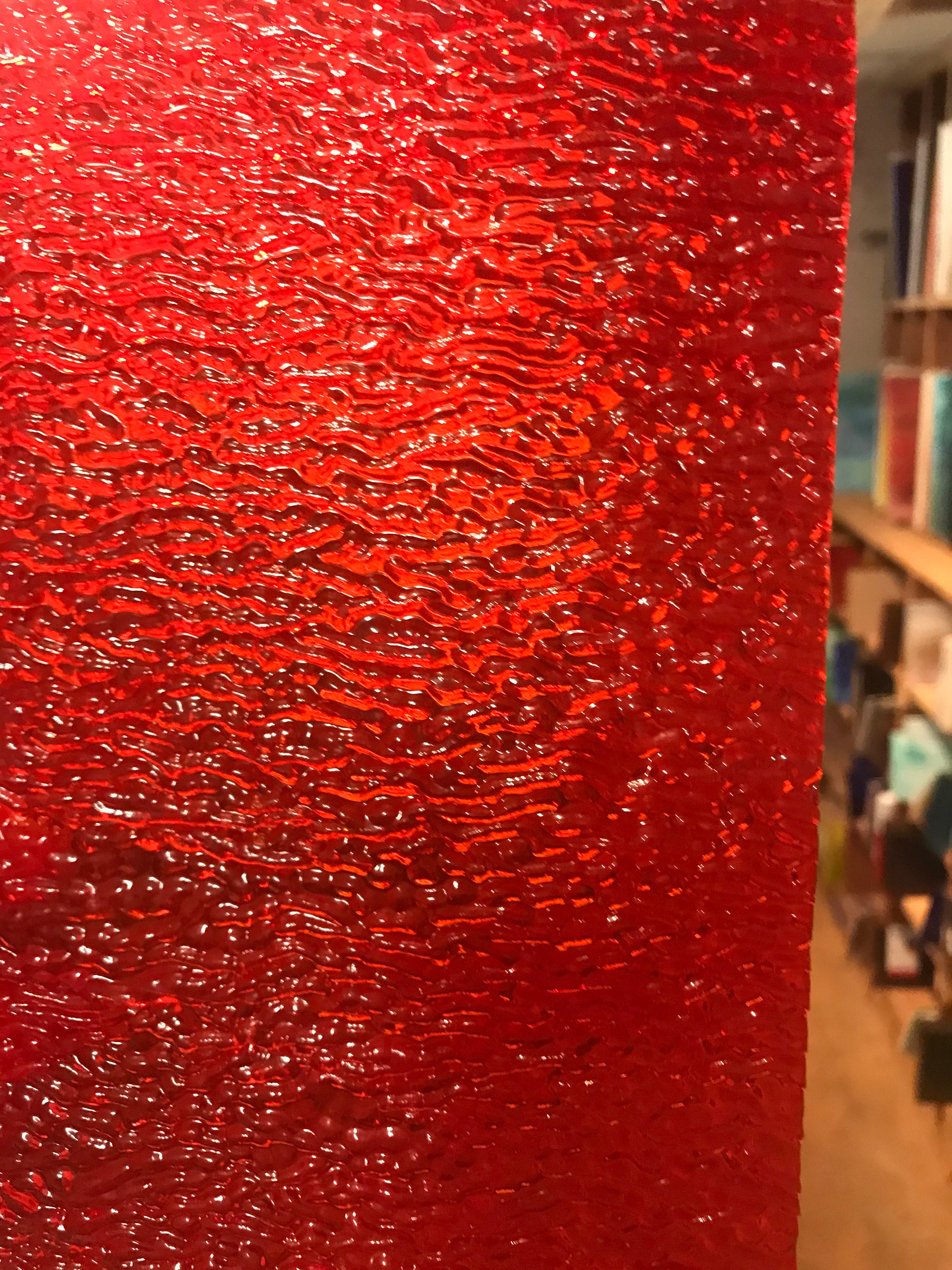 Stained Glass Sheet 8x6 Orange Cathedral Tight Ripple Etsy